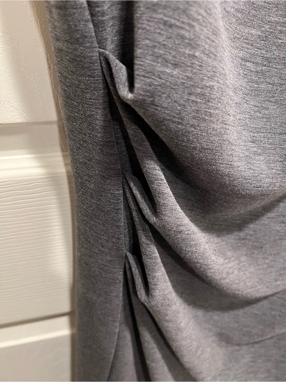 White House Black Market Charcoal Cap-Sleeve Midi Sheath Dress - Picture 5 of 6